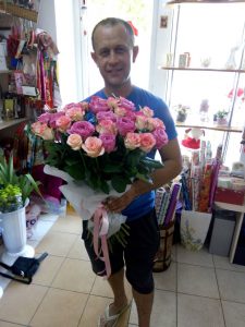 микс букет роз