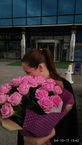 Букет розовых роз