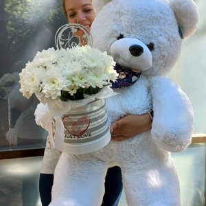 игрушка большой белый мишка фото