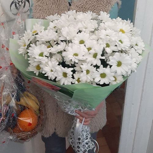 великий букет ромашок фото