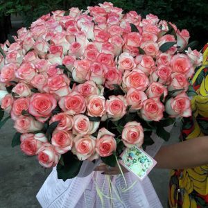 101 рожева троянда на день народження