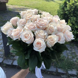 букет кремовых роз