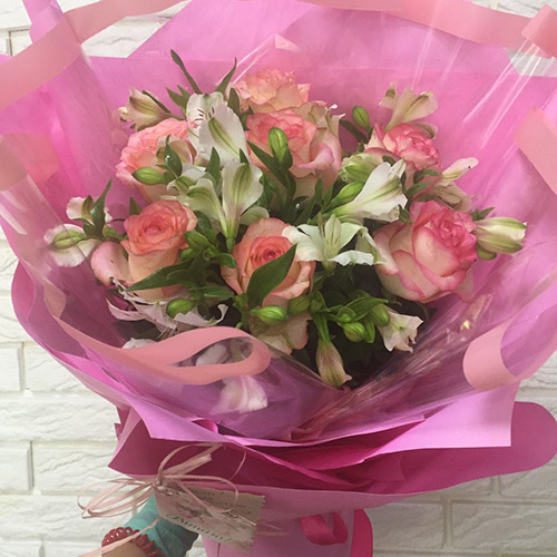 букет цветов композиция нежное настроение фото