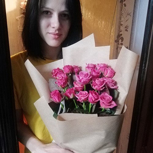 Букет кустовых роз "С добрым утром" фотоотчёт