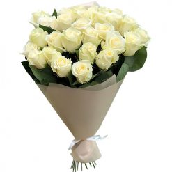Фото товара 25 белых роз в 25 белых роз