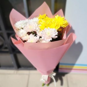 фото товара 3 цветные хризантемы