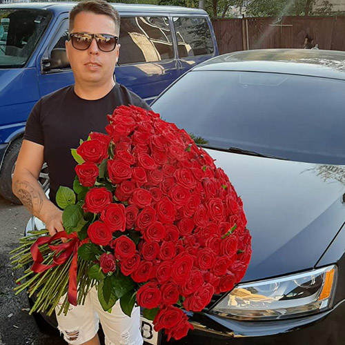 101 красная роза фото букета