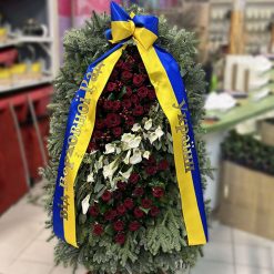 Товар «Вінок «Прощавай на вічність»» у Вінок «Прощавай на вічність» | від «Букетик 24» Фото товару Вінок «Прощавай на вічність» у Вінок «Прощавай на вічність»