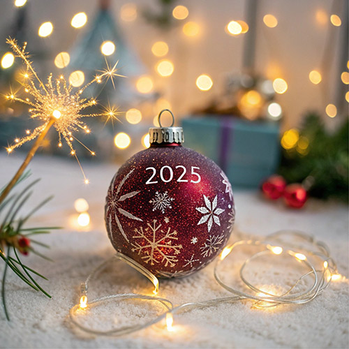 ёлочная игрушка с надписью 2025 картинка